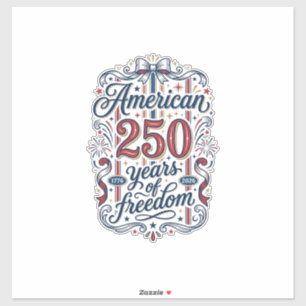 Pegatina Camiseta Patriótica 250 Años de Libertad Americana