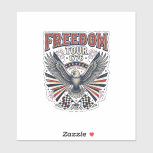 Pegatina Camiseta Patriótica Águila Vintage Freedom Tour 17