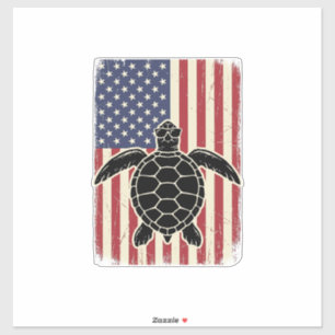 Pegatina Camiseta Patriótica de la Bandera Americana de Tor