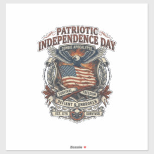 Pegatina Camiseta Patriótica de la Bandera de Óxido Supervi