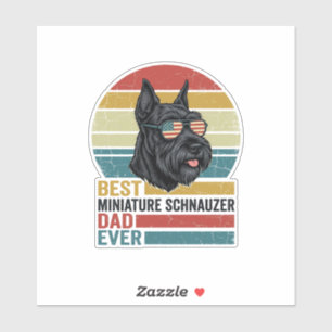Pegatina Camiseta Patriótica Vintage de Papá Schnauzer Mini