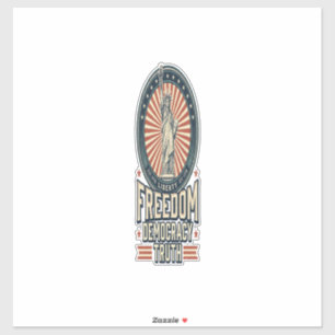 Pegatina Camiseta Patriótica Vintage Verdad Democracia Libe