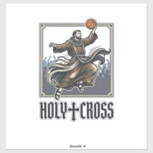 Pegatina Camiseta religiosa de baloncesto vintage de la San