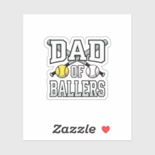 Pegatina Camiseta Retro de béisbol y softball para papá de