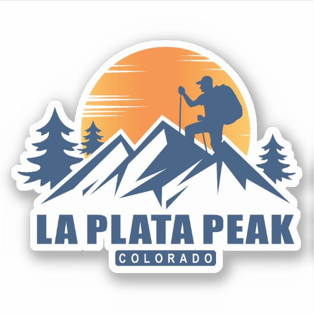 Pegatina Camiseta Retro La Plata para escalar (Anverso)