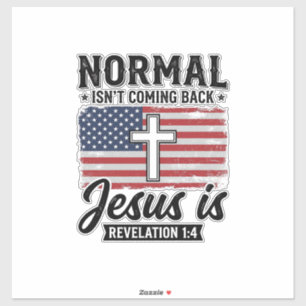 Pegatina Camiseta Revelación De Jesús No Volverá Lo Normal_