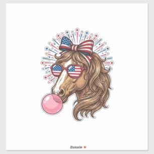 Pegatina Camiseta Vector Vintage Goma de Burbuja Caballo Pa