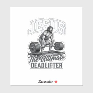 Pegatina Camiseta Vector Vintage Levantador de Peso Muerto