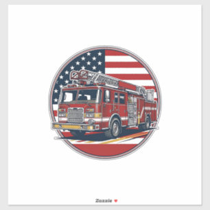 Pegatina Camiseta Vectorial de Círculo de Bandera Americana