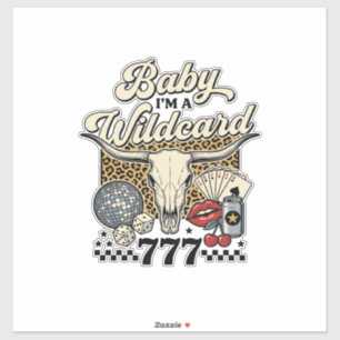 Pegatina Camiseta Vintage de Casino Western Baby soy un Com