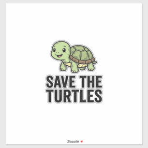 Pegatina Camiseta Vintage de Conservación de Tortugas Salva