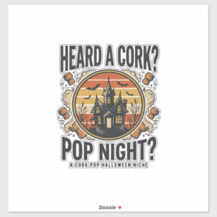 Pegatina Camiseta Vintage de Cork Pop Halloween Casa Embruj