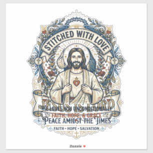 Pegatina Camiseta vintage de escatología profética de Jesús