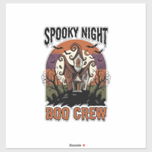Pegatina Camiseta Vintage de Halloween Noche de Brujas Casa