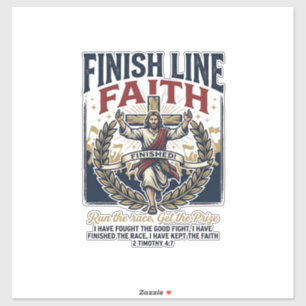 Pegatina Camiseta Vintage de Jesús corriendo maratón Gráfic