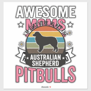 Pegatina Camiseta Vintage de Perro Amante de Australian She