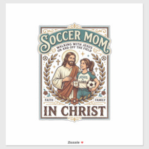 Pegatina Camiseta Vintage Fútbol Voleibol Softbol Jesús Chr