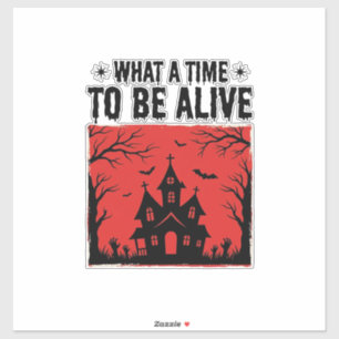 Pegatina Camiseta Vintage Halloween Haunted House What A Ti