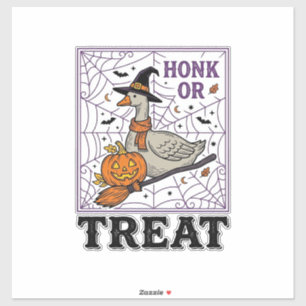 Pegatina Camiseta Vintage Honk Or Treat Bruja Ganso Hallowe