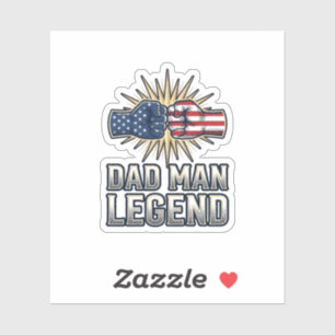 Pegatina Camiseta vintage leyenda hombre papá patriota Dise