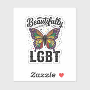 Pegatina Camiseta Vintage Orgullo Mariposa LGBT Hermosa_1