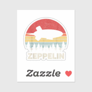 Pegatina Camiseta Vintage Retro Zepelín Dirigible Aerostato