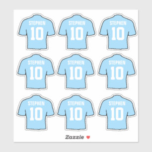Pegatina Camisetas de fútbol azul cielo claro