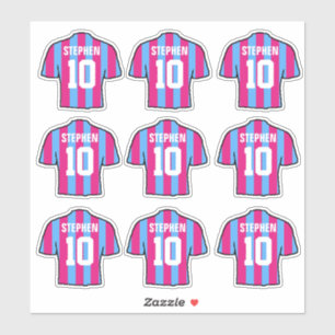 Pegatina Camisetas de fútbol claret y azul