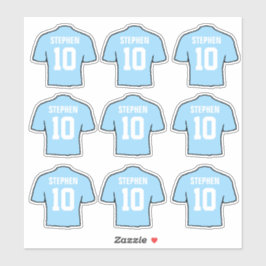 Pegatina Camisetas de Fútbol Light Sky Blue