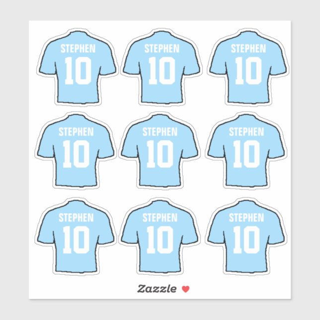 Pegatina Camisetas de Fútbol Light Sky Blue (Hoja)