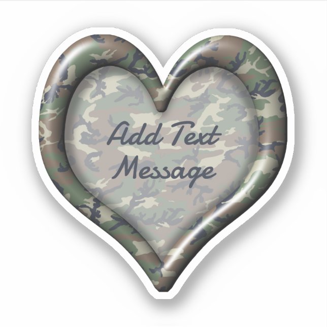 Pegatina Camouflage Heart (Anverso)