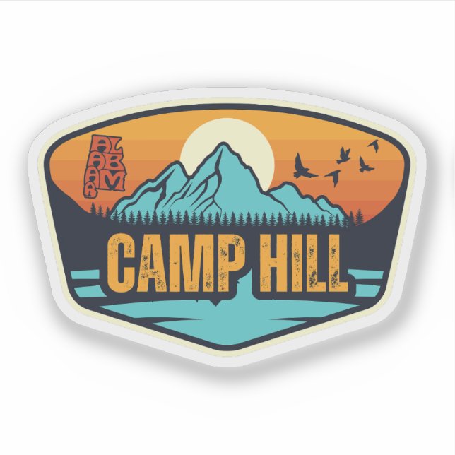Pegatina Camp Hill, Alabama (Anverso)