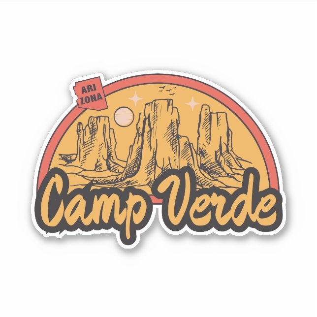 Pegatina Camp Verde, Arizona  (Anverso)