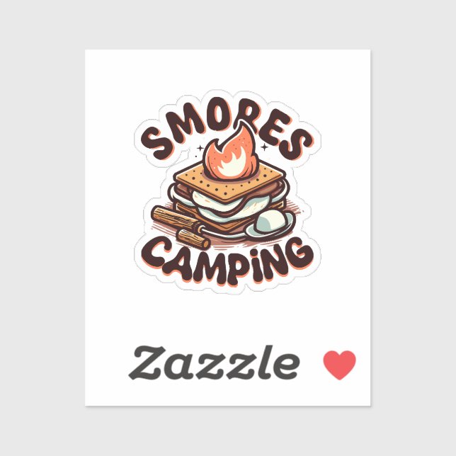 Pegatina campamento de smores (Hoja)