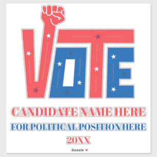 Pegatina Campaña electoral política personalizado