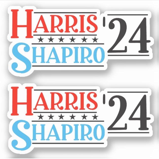 Pegatina Campaña Retro Harris Shapiro 2024 (Anverso)