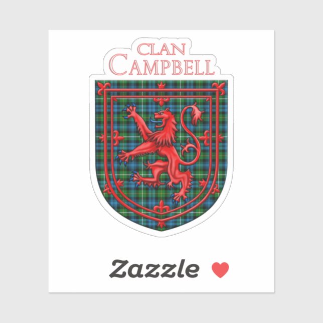 Pegatina Campbell de la Placa Argyll Tartan Scottish (Hoja)