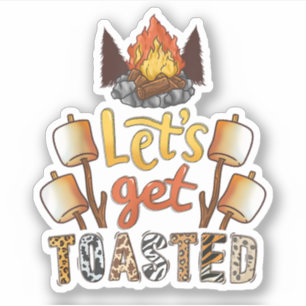 Pegatina Campfire de campamento