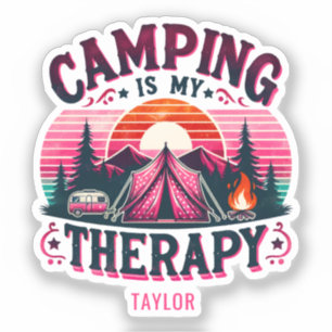 Pegatina Camping Es Mi Terapia
