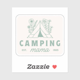 Pegatina Camping mamá madre campamento de verano madre esté
