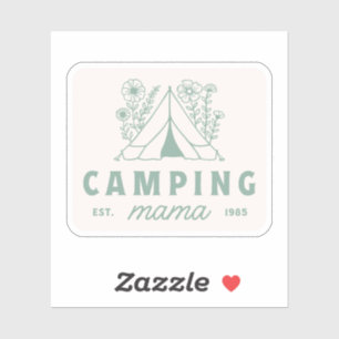 Pegatina Camping mamá madre campamento de verano madre esté