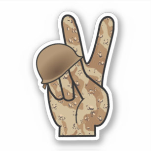 Pegatina Camuflaje de la paz de mano