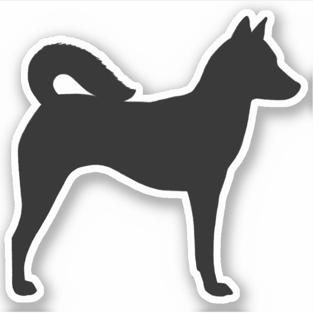 Pegatina Canaan Dog Silhouette impermeable Vinyl Decal (Anverso)