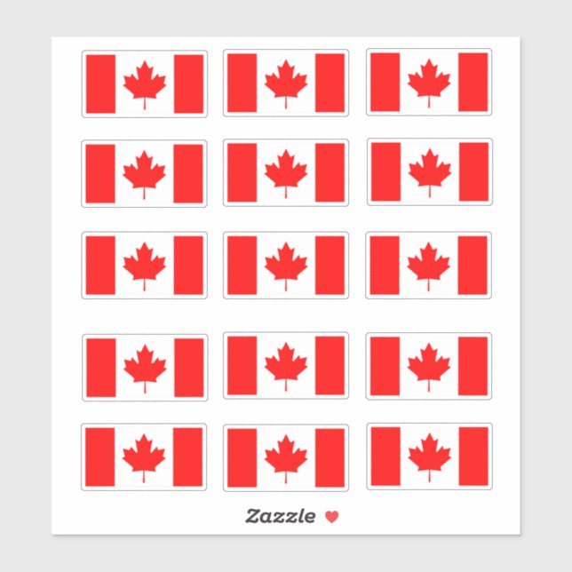 Pegatina Canadá - Canadiense Flag Pack, canadá, bandera, (Hoja)