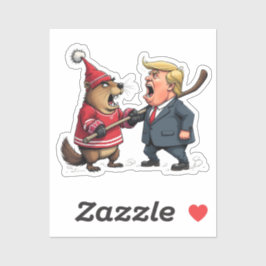 Pegatina Canadá luchando contra Trump