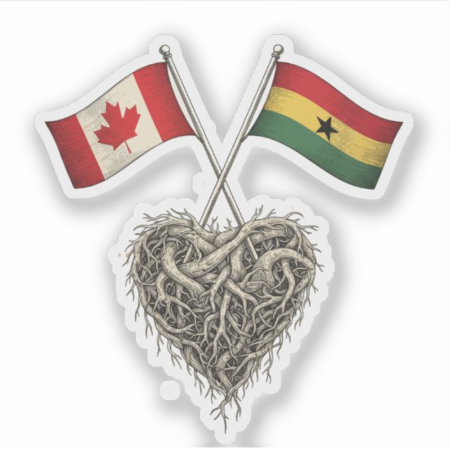 Pegatina Canadiense-ghanés (Anverso)