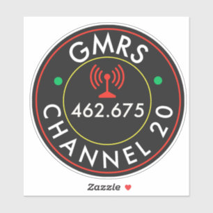 Pegatina Canal 20 de GMRS