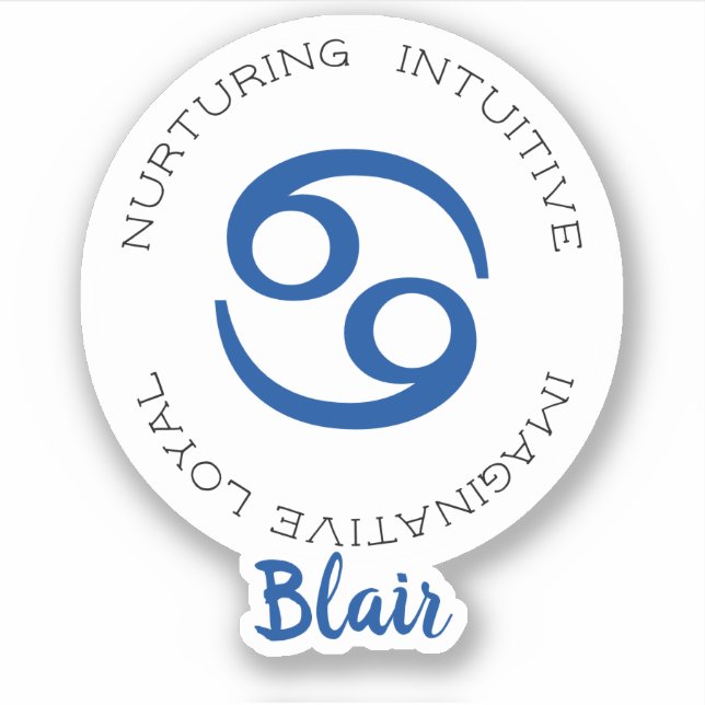 Pegatina Cáncer de símbolo zodiaco (Anverso)