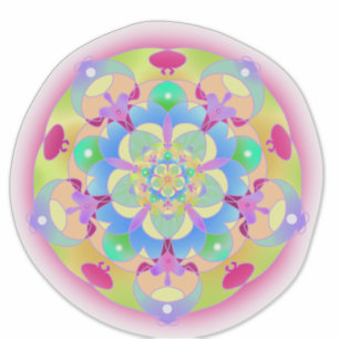 Pegatina Canción arcoiris Mandala