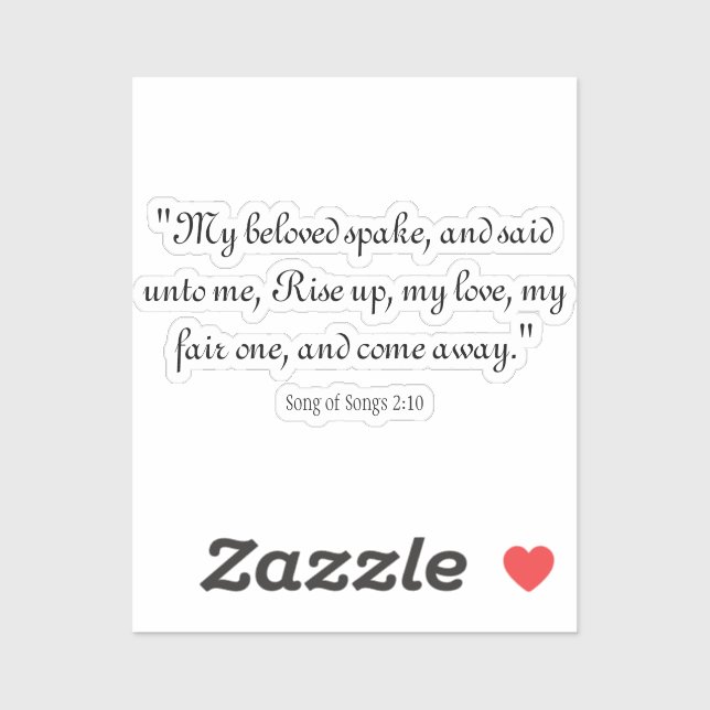 Pegatina Canción de canciones 2:10 (Hoja)